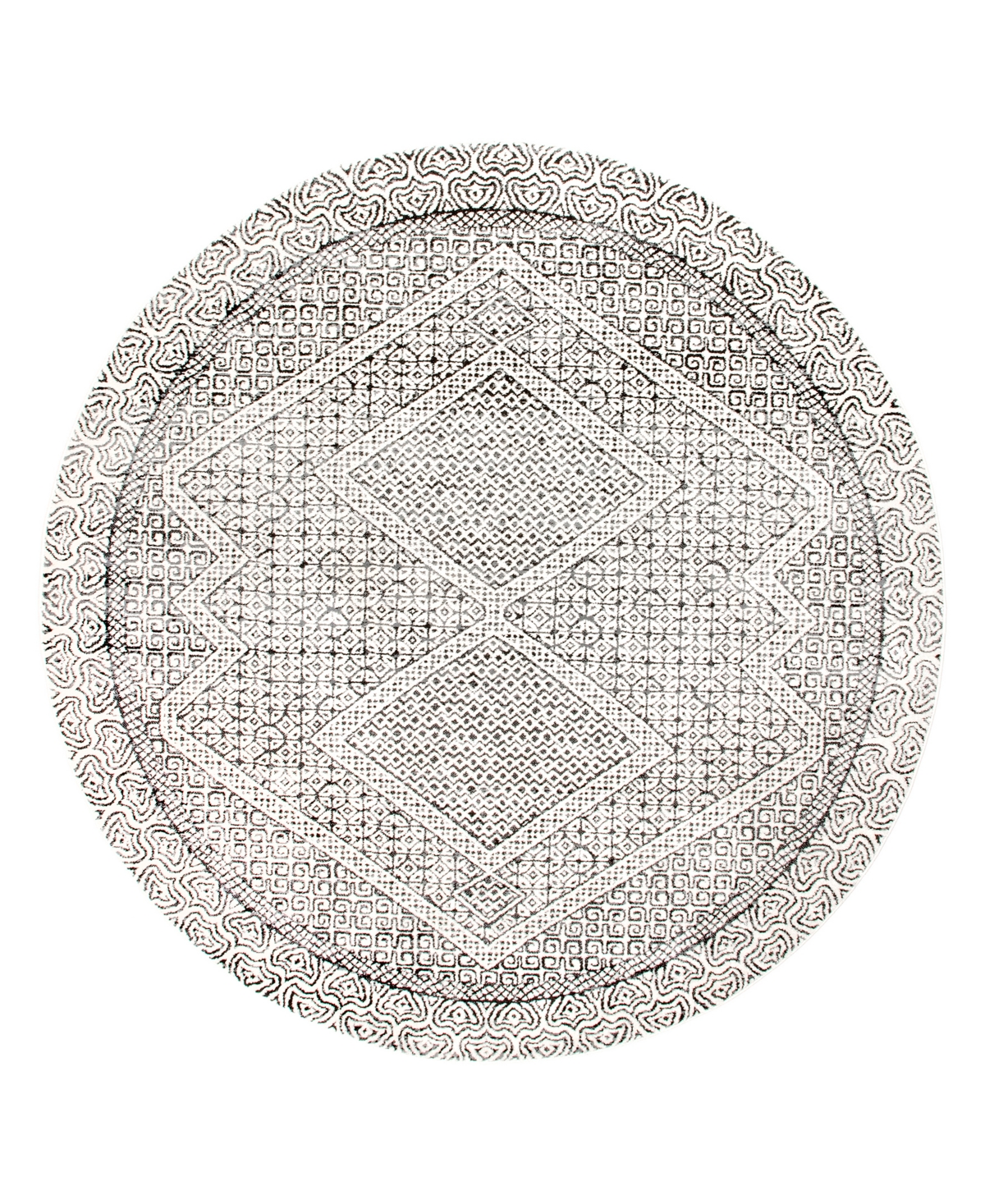 nuLoom Spring RZSP01A 8' x 8' Round Area Rug - Silver-tone