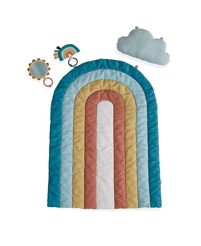 Itzy Ritzy Baby Girls Tummy Time Soft Quilted Rainbow Play Mat Macy's