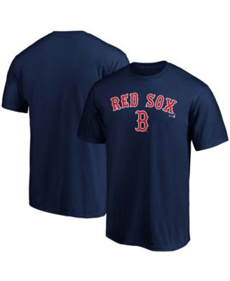 Men's Nike Navy Boston Red Sox Logo Lockup Performance Short-sleeved Pullover Hoodie