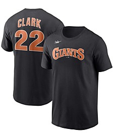 Men's Will Clark Black San Francisco Giants Cooperstown Collection Name Number T-shirt
