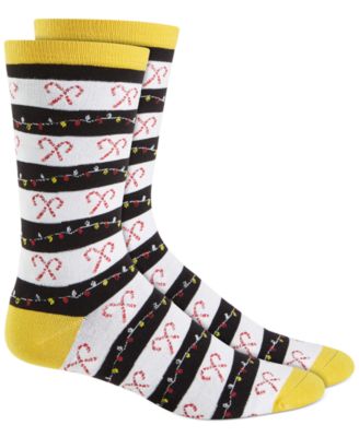 Club Room - Holiday Candy Cane and Lights Socks