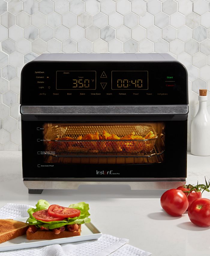 Instant Pot Omni Pro 6-slice 20-Quart Air Fryer Toaster Oven Combo,  14-in-1, Rotisserie Oven, Convection Oven, Dehydrator, Roaster, Reheater,  Fits a 12 Pizza, Includes Free App with Over 1900 Recipes - Macy's
