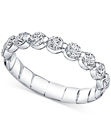 Diamond Anniversary Comfort-Fit Band (1 ct. t.w.) in 14k White Gold