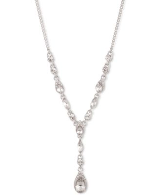 Givenchy Pear-Shape Crystal Lariat Necklace, 16