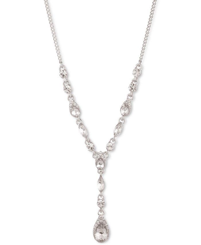 Givenchy Pear-Shape Crystal Lariat Necklace, 16