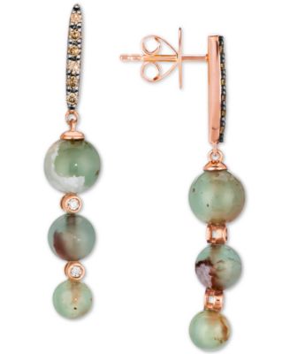 Le Vian - Aquaprase & Diamond (1/4 ct. t.w.) Drop Earrings in 14k Rose Gold