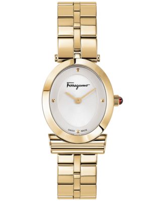 Ferragamo - Women's Swiss  Miroir Gold Ion Plated Bracelet Watch 31mm