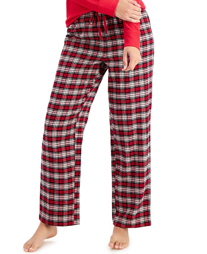 Charter Club Cotton Flannel Plaid Pajama Pants, Created for Macy's - Macy's