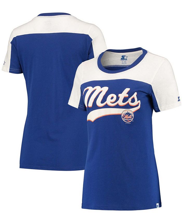 Women's New York Mets Starter Royal/White Kick Start Historic Logo T-Shirt