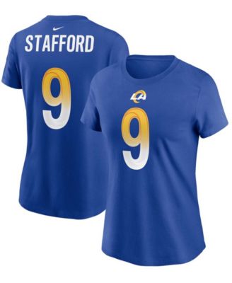 Men's Nike Matthew Stafford Royal Los Angeles Rams Name & Number T-Shirt 