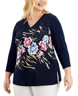macy's women's plus size tops