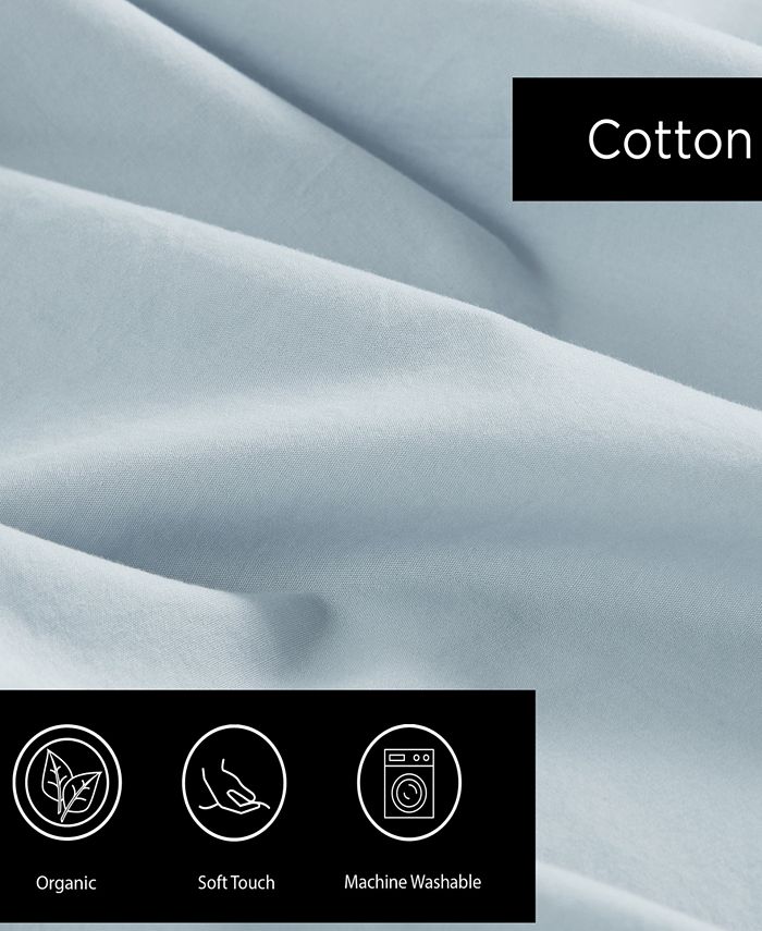 Vera Wang Organic Cotton Percale 4 Piece Sheet Set, Queen Macy's