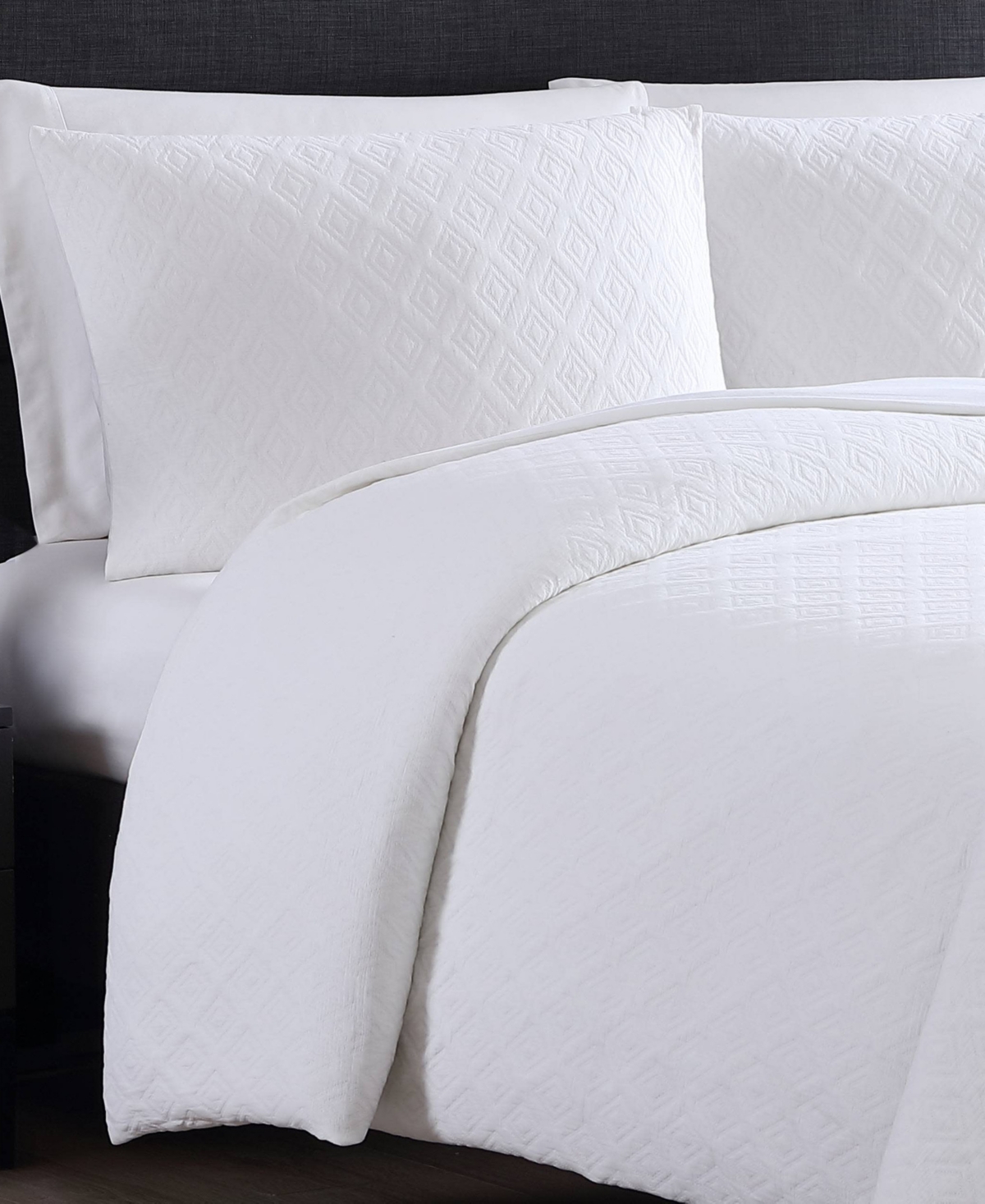 Double Diamond Matelasse 3 Piece Duvet Cover Set