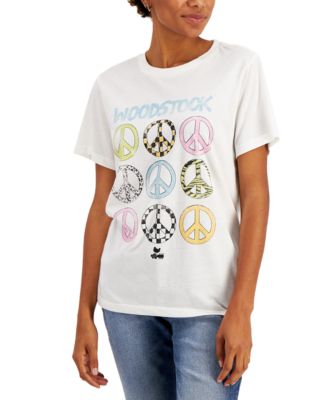 Grayson Threads Black - Juniors' Peace Sign Graphic-Print T-Shirt