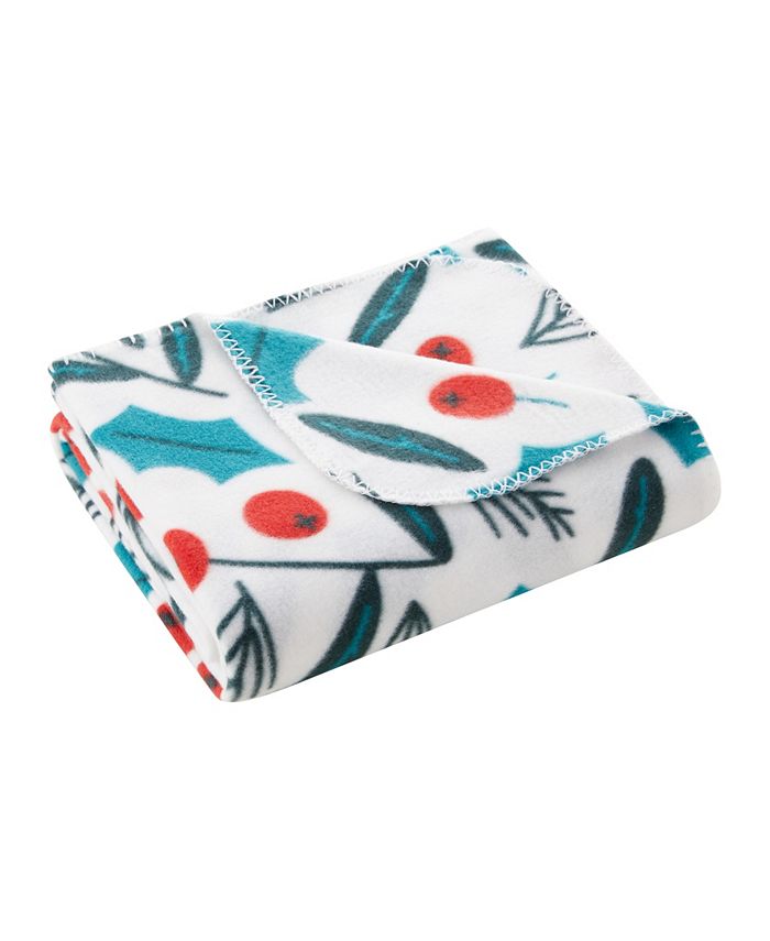Home Birch Trails Holiday Printed Fleece Throw, 50" x 60