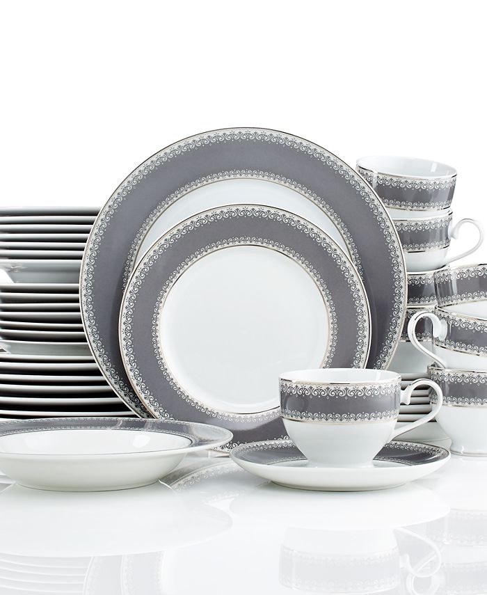 Mikasa Platinum Crown Slate 40pc. Service for 8 Macy s