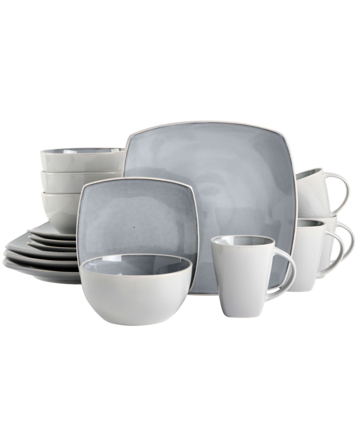 Soho Lounge 16-Piece Dinnerware Set - Gray