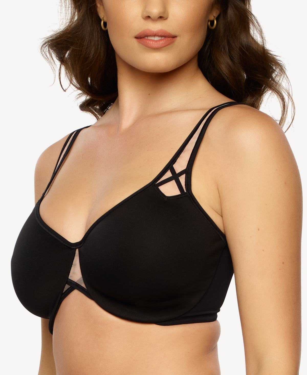 Women's Amaranth Cushioned Comfort Unlined Minimizer Underwire Bra - Orchid Bloom