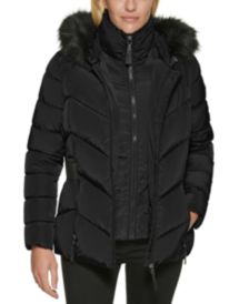 Faux-Fur-Trim Hooded Puffer Coat, Created for Macy's