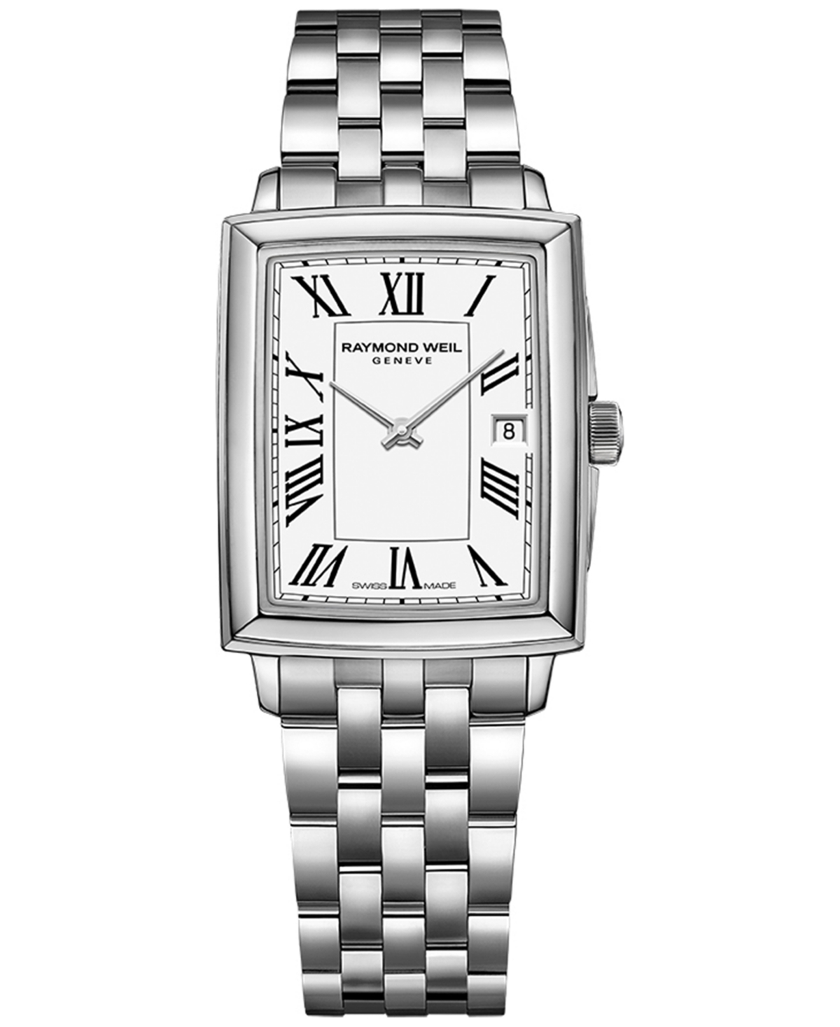 Raymond Weil Women's Swiss Toccata Stainless Steel Bracelet Watch 22.6x28.1mm In White