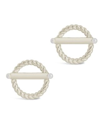 Sterling Forever Women's Victoria Stud Earrings