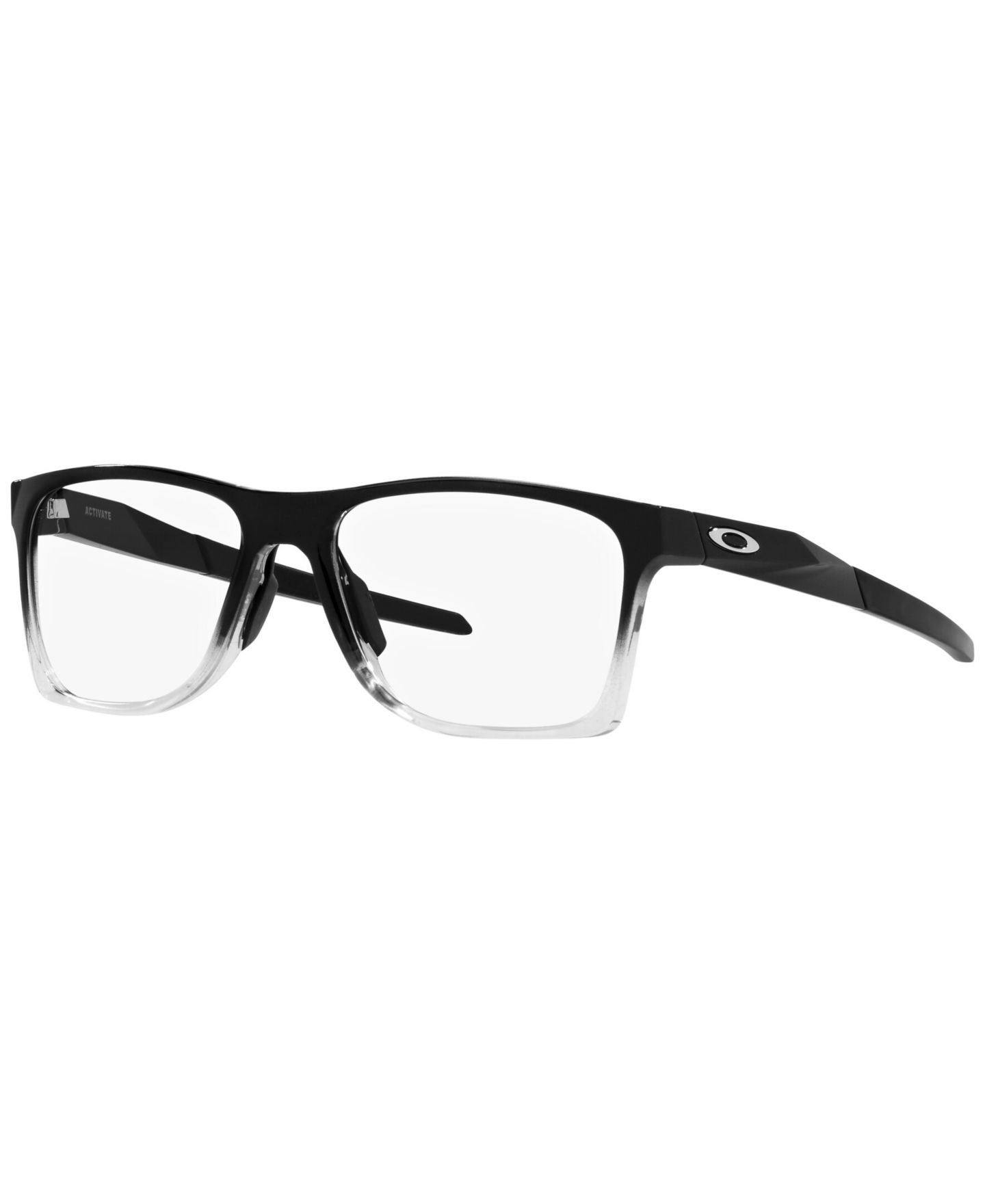 Мужские очки Celine Oakley Man Square Plastic OX8173 Activate Eyeglasses, цвет: Полированный чёрный — фото 1