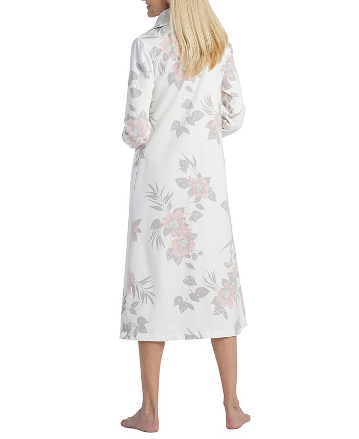 Miss Elaine Printed Long Zipper Robe Macy's