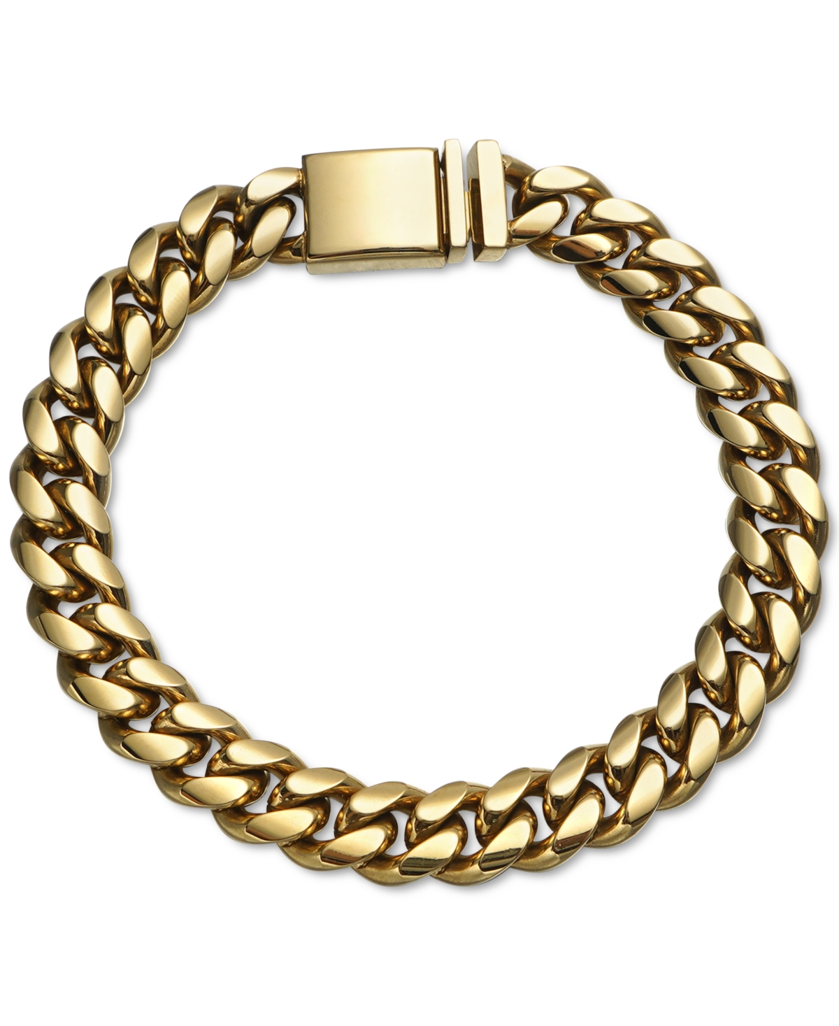 Cuban Link Bracelet in Gold-Tone Ion-Plated Stainless Steel, Created for Macy's - Stainless Steel