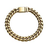 Esquire Men's Gold-Tone Ion-Plated Stainless Steel Jewelry Cuban Link Bracelet
