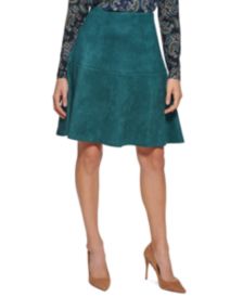 Faux-Suede A-Line Skirt