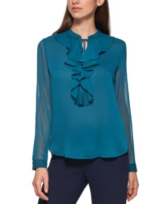 tommy hilfiger ruffle blouse