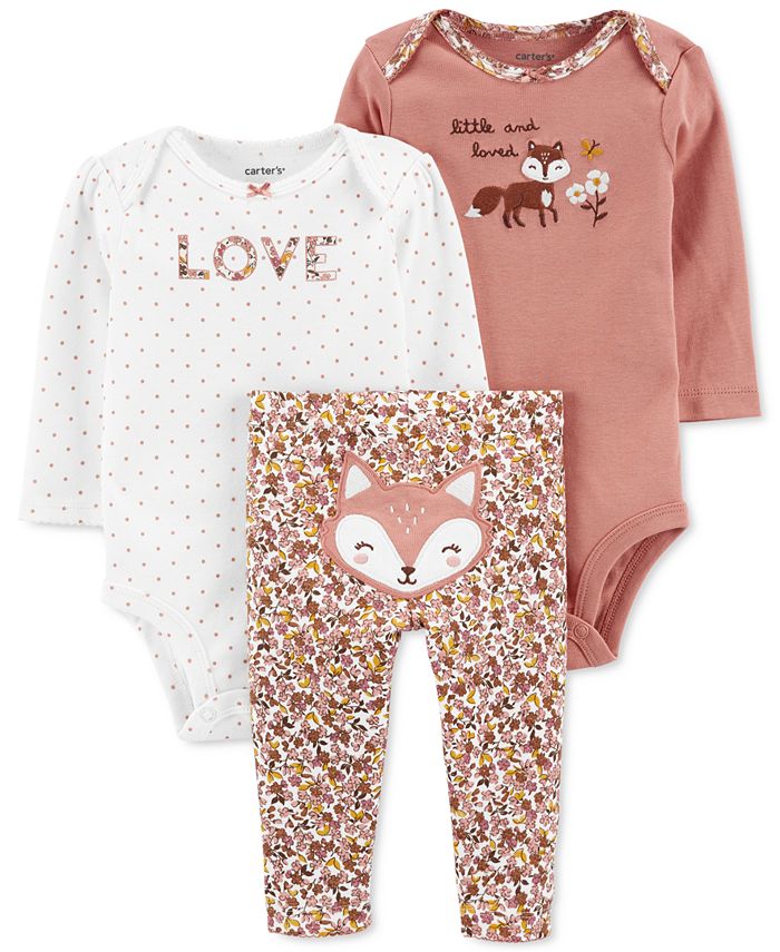 Carter's Baby Girls 3Pc. Fox Outfit Set Macy's