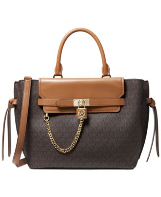 Michael Kors Logo Hamilton Legacy Large Belted Satchel - Macy's