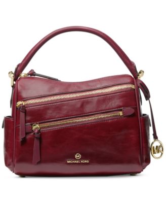 macy's red michael kors purse