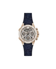 Women's Blue Silicone Strap Multi-Function Watch 36mm