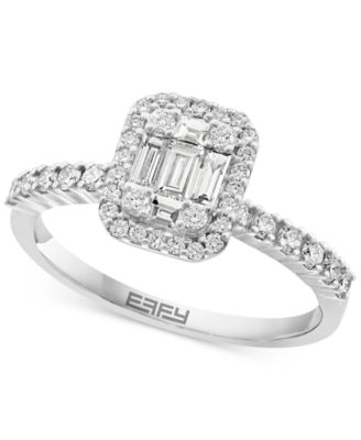 EFFY&reg; Diamond Cluster Bridal Set (1 ct. t.w.) in 14k White Gold