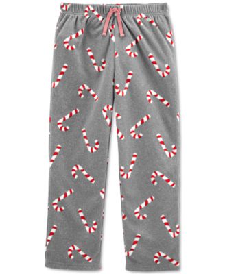 Carter's - Little & Big Boys & Girls Candy Cane Fleece Pajama Bottoms