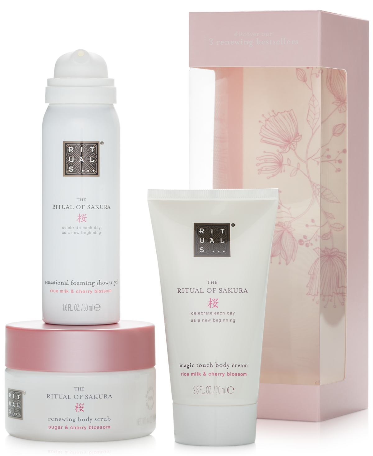 RITUALS Gift Set For Women from The Ritual of Sakura, Trial Set - With Rice  Milk & Cherry Blossom - Skin Nourishing & Renewing Properties :  : Beauté et Parfum