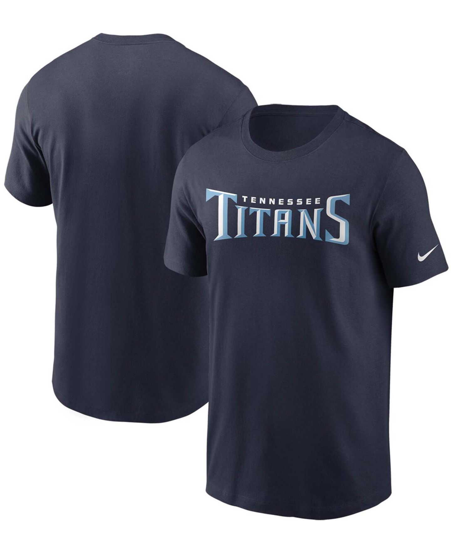 Мужская футболка Nike Navy Tennessee Titans Team Wordmark — фото 1