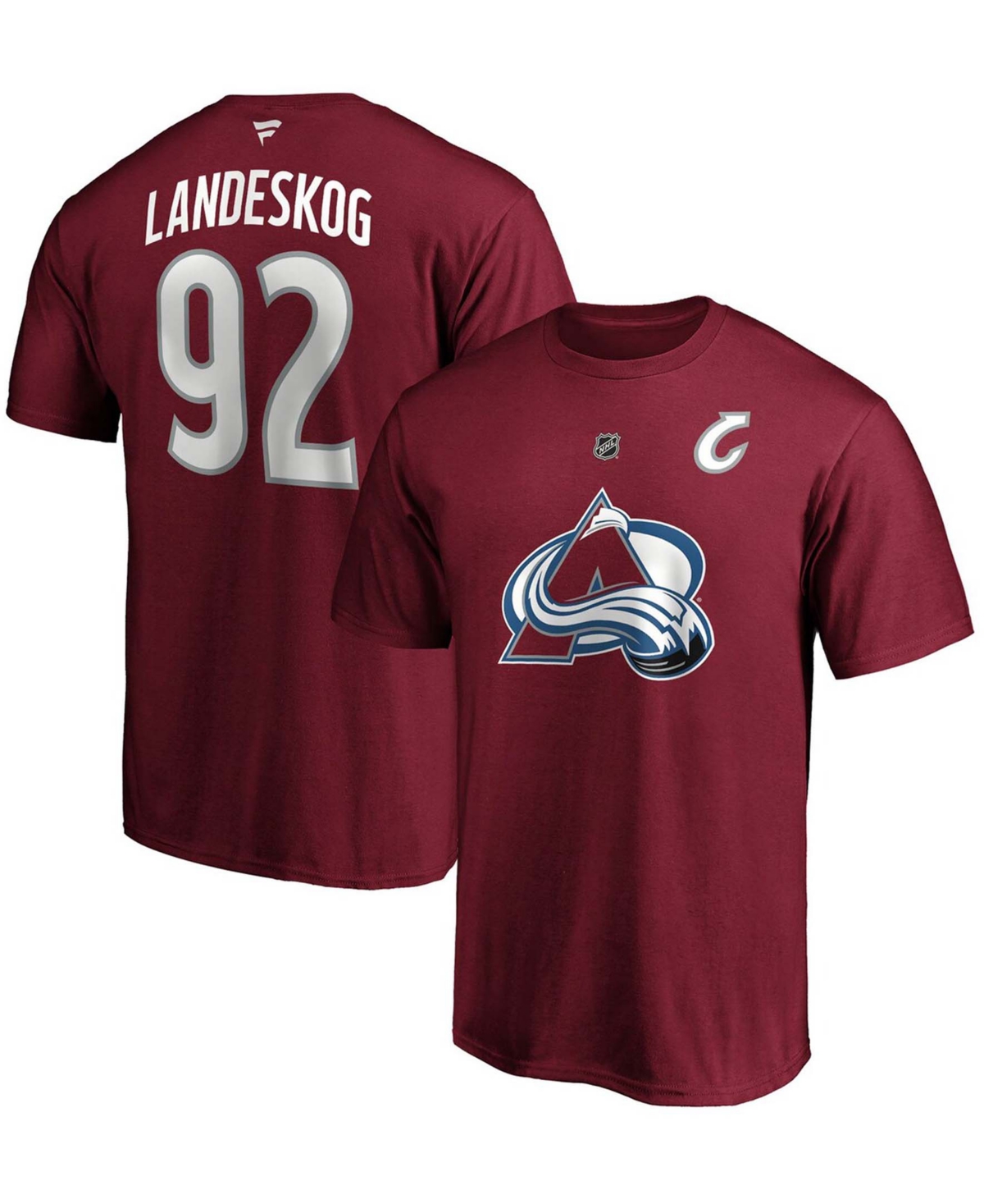 Men's Gabriel LandeskogColorado Avalanche Authentic Stack Name and Number T-shirt - Burgundy