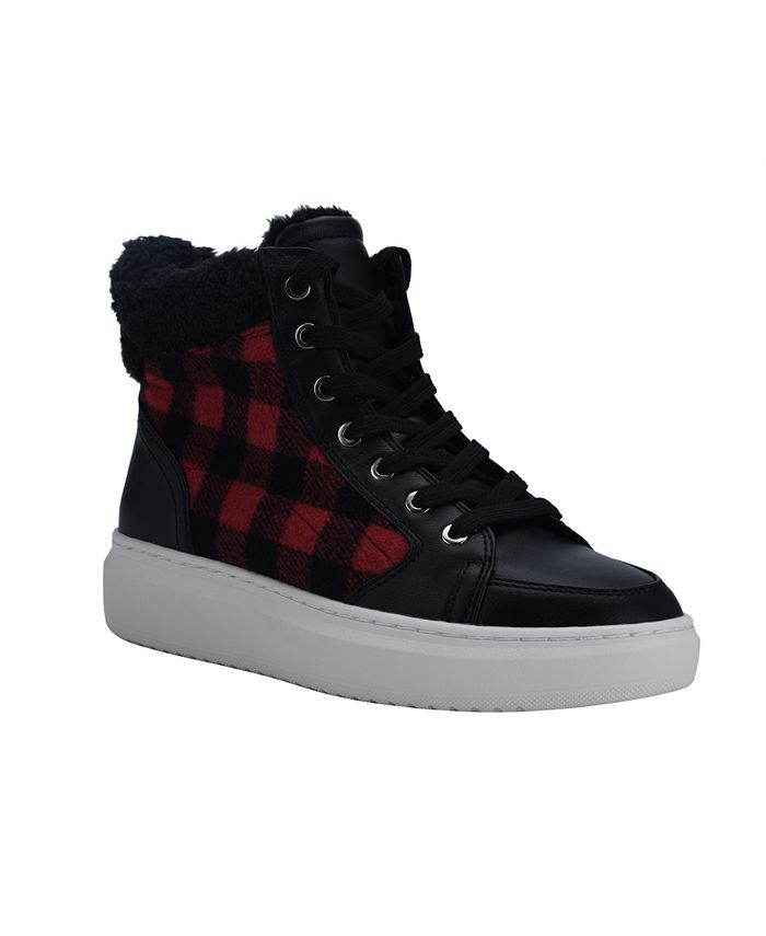 Marc Fisher Women S Fellow Sherpa High Top Sneakers Reviews Athletic Shoes Sneakers Shoes Macy S