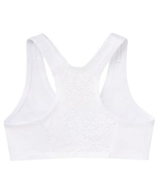 Women's Full Figure Plus Size Complete Comfort Wirefree Cotton T-Back Bra 1908