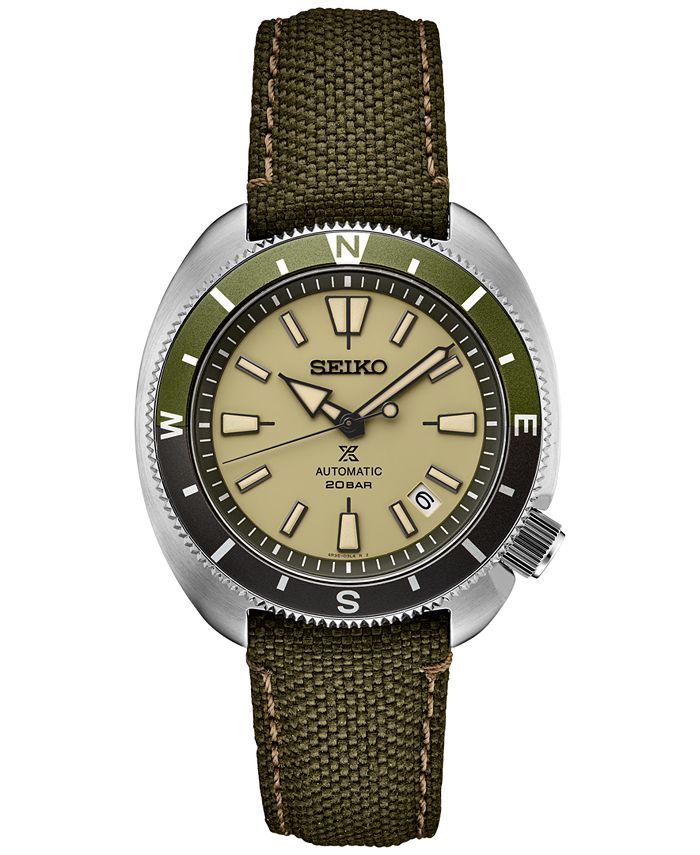 Seiko Men's Automatic Prospex Green Nylon Strap Watch 42mm & Reviews - All  Watches - Jewelry & Watches - Macy's