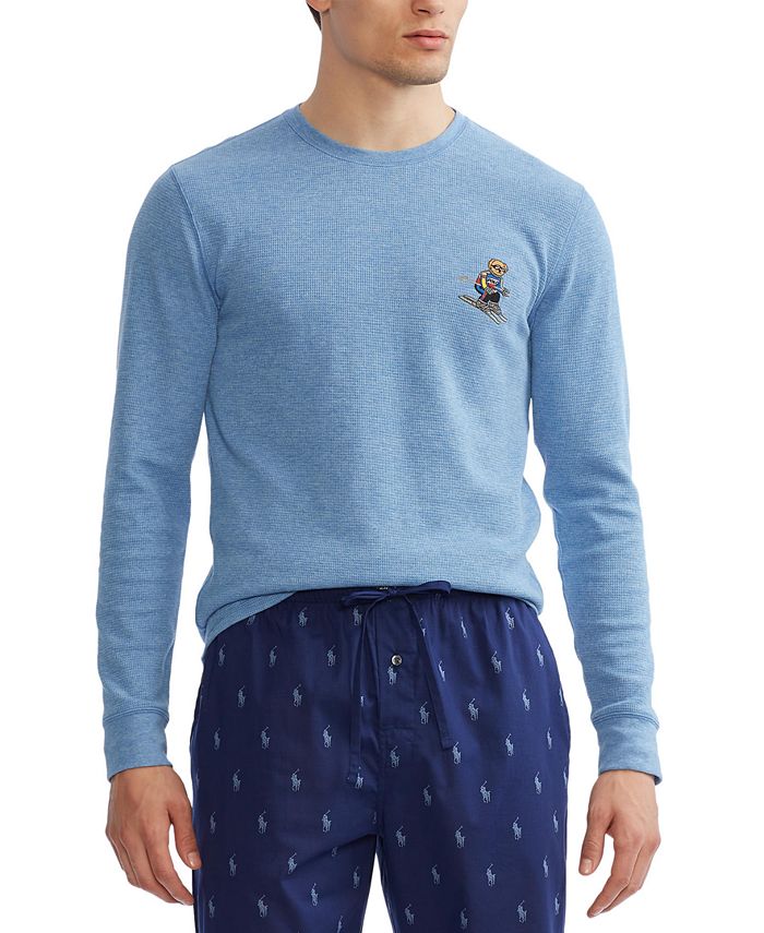 Polo Ralph Lauren Men's Skiing Polo Bear Waffle-Knit Sleep T-Shirt - Macy's