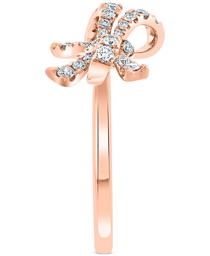 EFFY Collection EFFY® Diamond Bow Ring (3/8 ct. t.w.) in 14k Rose Gold ...