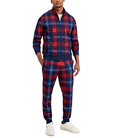 Men's Plaid Track Jacket, Created for Macy's 