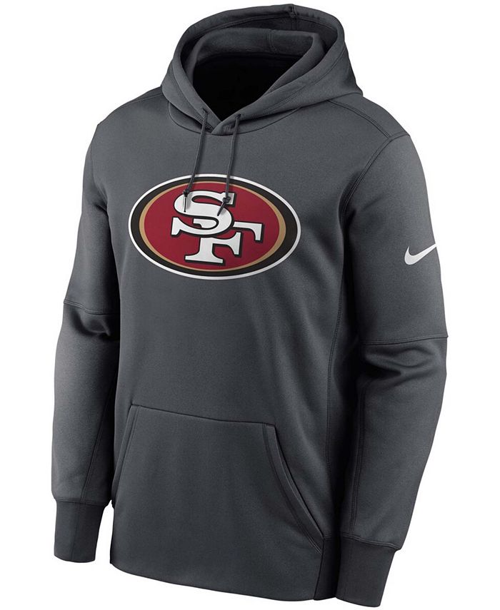 Nike Men's Heathered Charcoal San Francisco 49ers Primary Logo Therma