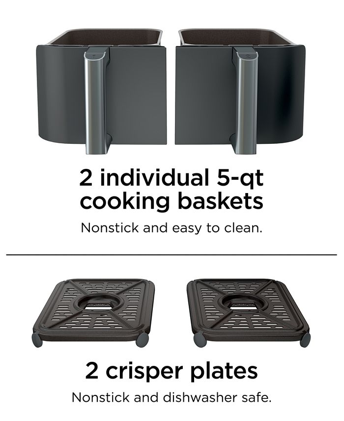 Ninja Foodi® DZ401 6in1 10qt. XL 2Basket Air Fryer with DualZone