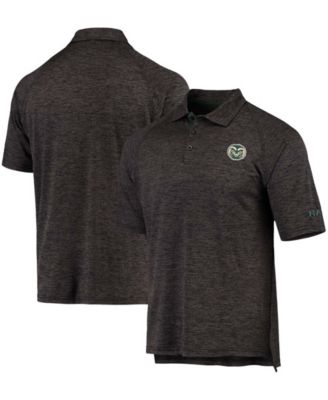 Men's Heathered Black Colorado State Rams Logo Down Swing Polo