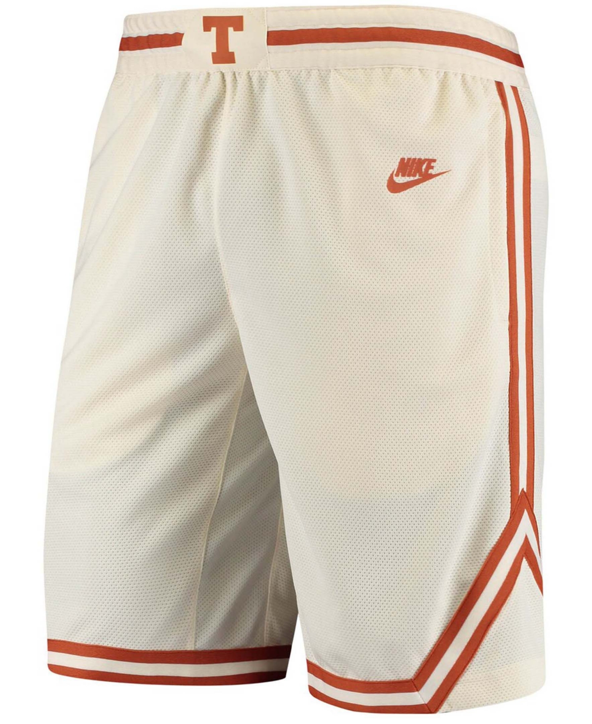 Shop Nike Men's  Cream Texas Longhorns Retro Replica Performance Basketball Shorts